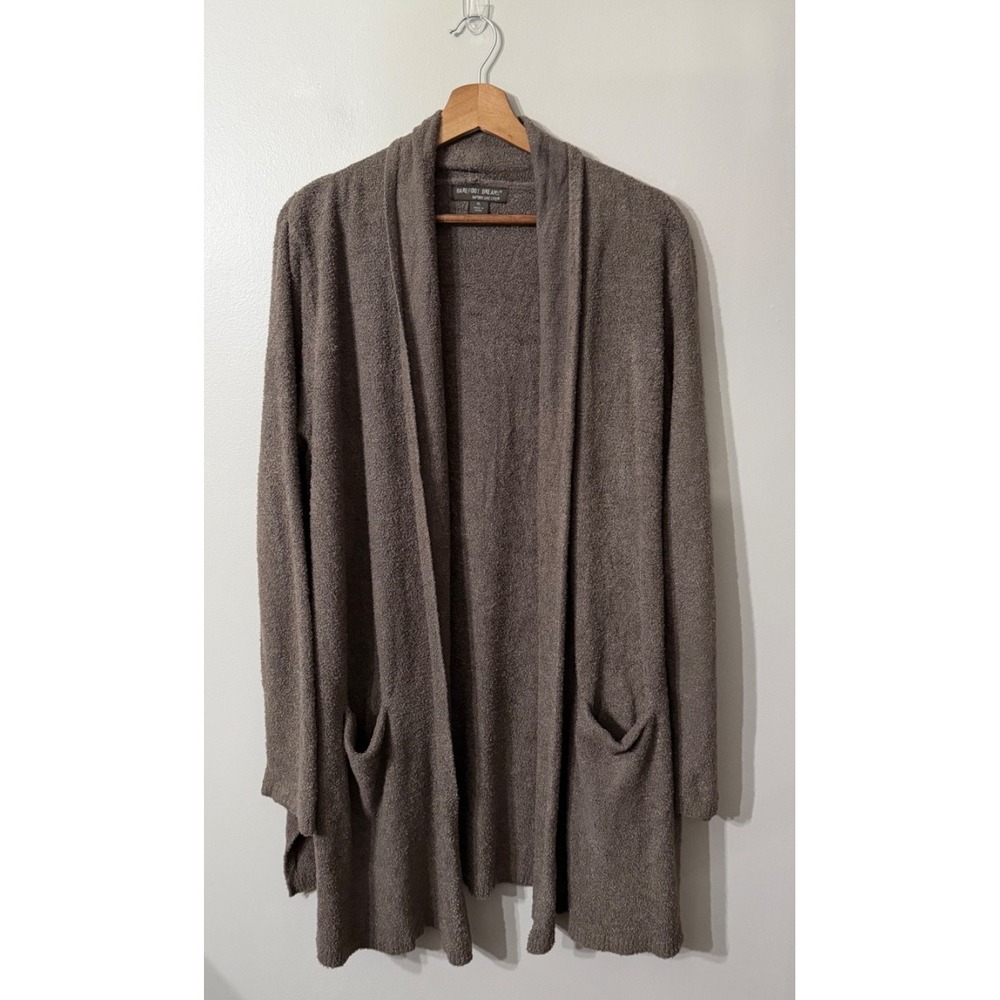 Barefoot Dreams Essential long Cardigan Bamoo Chic lite Gray Style 428 XL Cozy